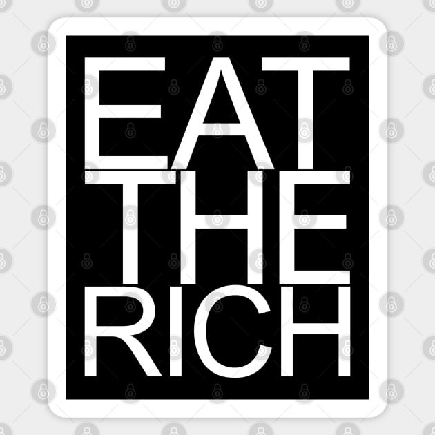 Eat The Rich, White Sticker by Niemand